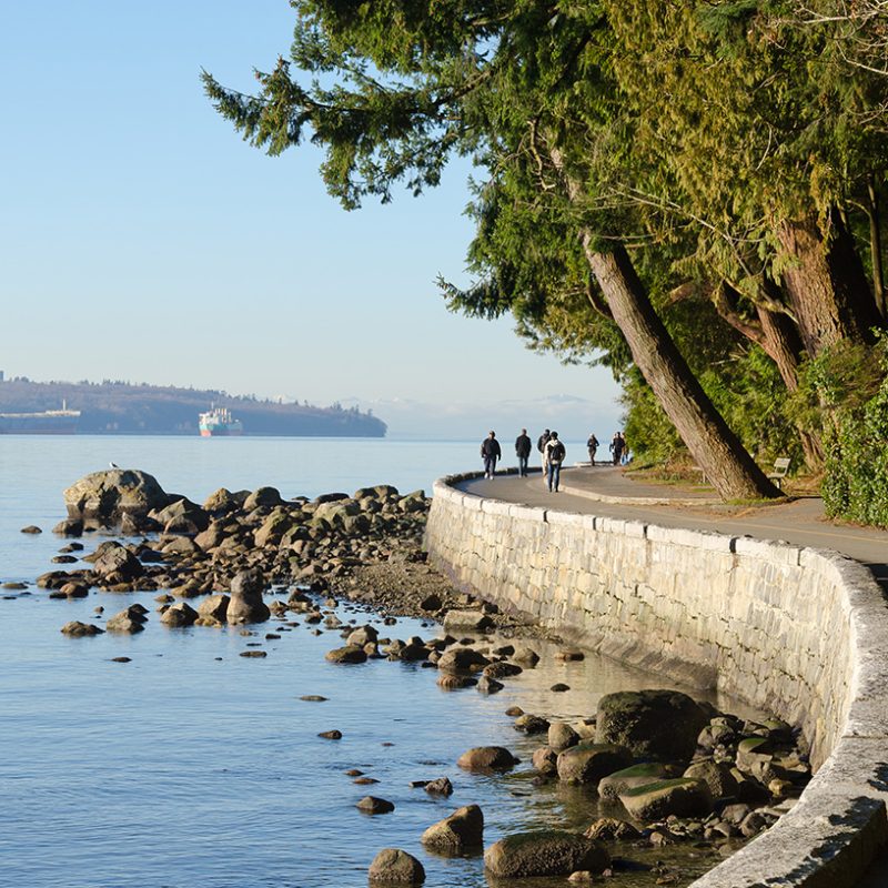sea wall in stanley park