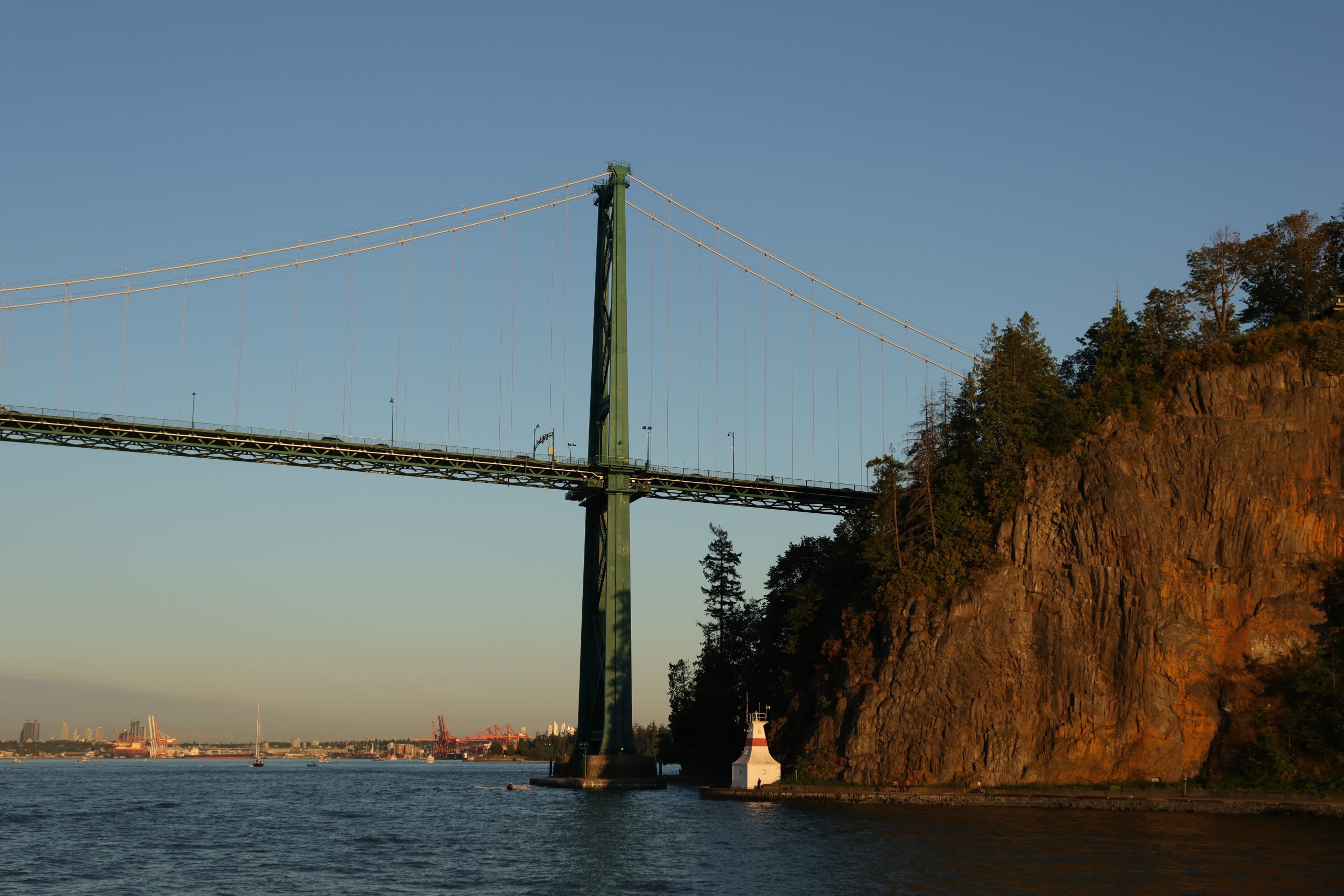 Lions Gate Bridge at sunset