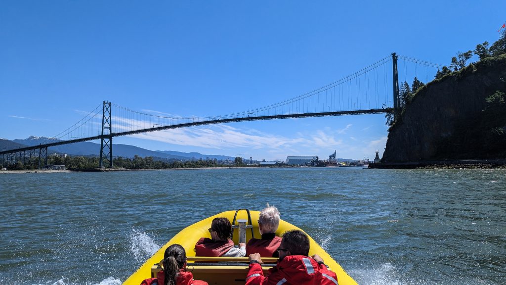 Lions Gate Bridge by boat