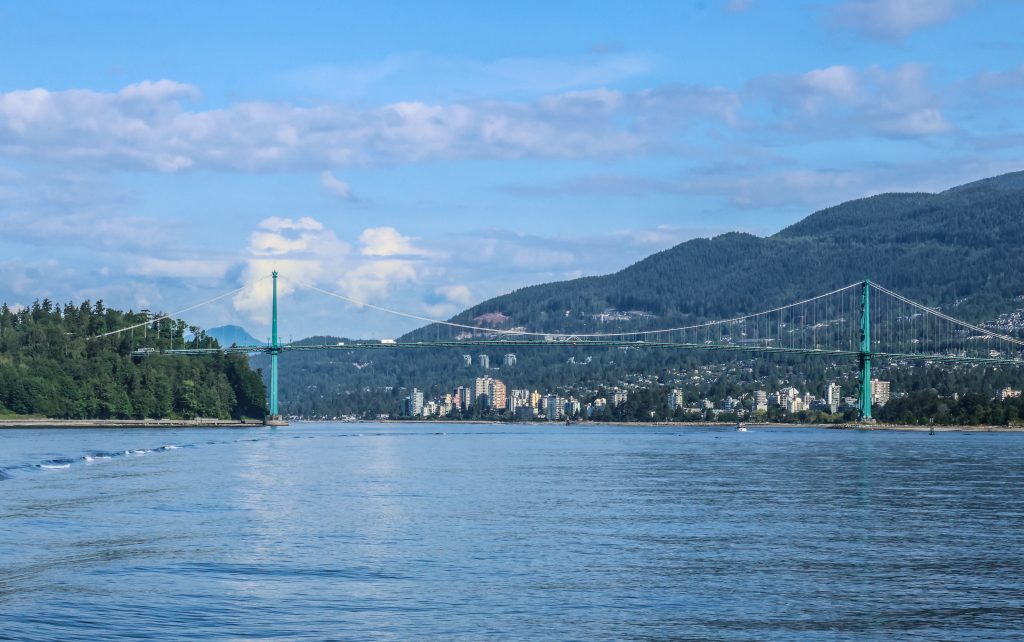 Lions Gate Bridge from the water