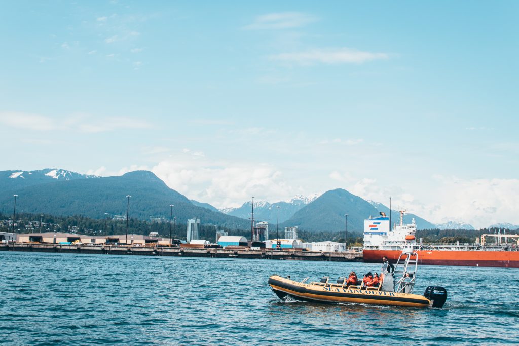 Cargo ship in harbour